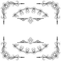 Text Devider Decorative Baroque Victorian Style vector
