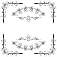 Text Devider Decorative Baroque Victorian Style vector