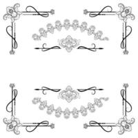 Text Devider Decorative Baroque Victorian Style vector