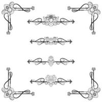 Text Devider Decorative Baroque Victorian Style vector