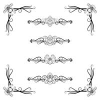 Text Devider Decorative Baroque Victorian Style vector
