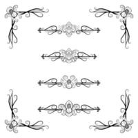 Text Devider Decorative Baroque Victorian Style vector