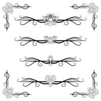 Text Devider Decorative Baroque Victorian Style vector