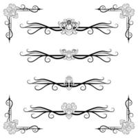 Text Devider Decorative Baroque Victorian Style vector