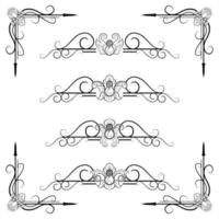 Text Devider Decorative Baroque Victorian Style vector