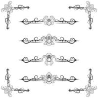 Text Devider Decorative Baroque Victorian Style vector