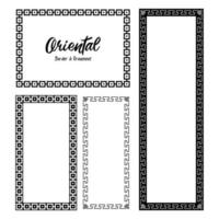 Chinese Oriental Frame Border vector