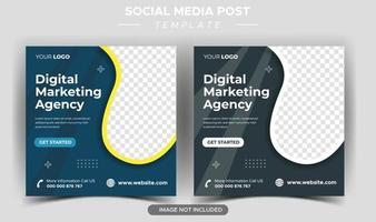 Digital business marketing social media post template vector