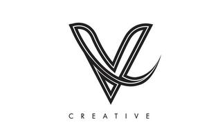 V Letter Design Logo. Letter V Icon Logo with Modern Swoosh vector