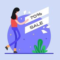 descuento de compras y venta vector