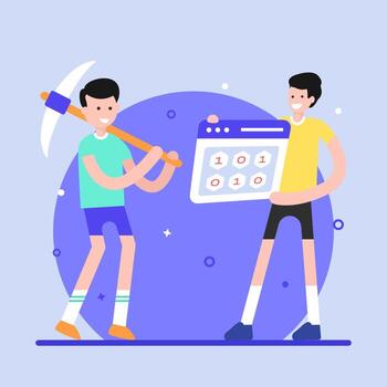 minería de datos y sitio web vector