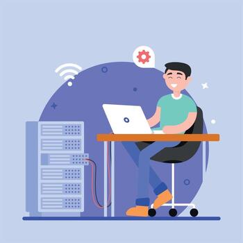 Database Service and Management vector