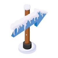 Guidepost North Pole vector