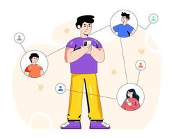 Social Network and Communication vector