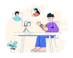 Group Call and Chat vector