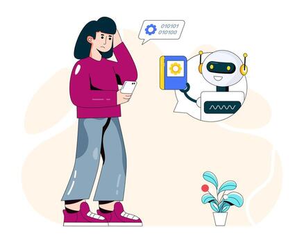 procesamiento de lenguaje robot vector