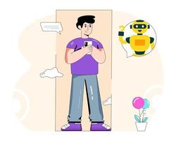 Robotic Talk and Conversation vector