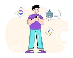 Virtual Assistant and Talk vector