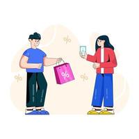 aplicación de compras online vector