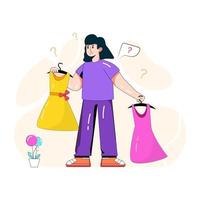 Choose Outfit and Dress vector