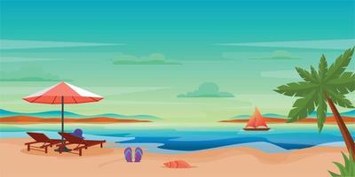 Summer Holiday and Seaside vector