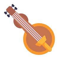 instrumento de cuerda banjo vector