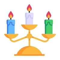 luces de velas de diwali vector