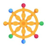 Dharma Buddha Wheel vector