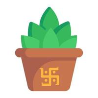 Succulent Holy  Pot vector