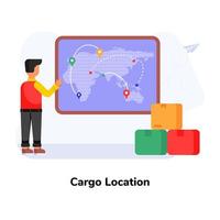 Cargo Location and Tracking vector