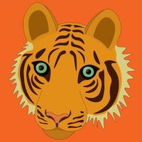 Colored tiger vector illustration