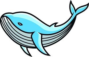 vector de ballena jorobada, diseño de ballena aislada sobre fondo blanco