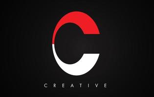 C Red and Black Letter Modern Trendy Design Logo. Letter C Icon Logo with Modern Monogram vector