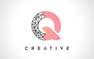 Letter Q Beauty Logo. Q Letter Design Vector with Origami Look Vector