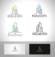 Real Estate Icon Vector Design with Building Abstract Illustration