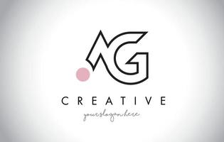 AG Letter Logo Design with Creative Modern Trendy Typography. vector