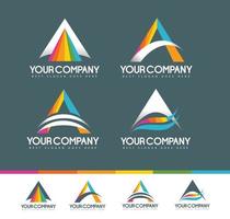 Letter A Design Icon Vector with Creative Rainbow Colors
