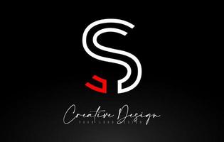 Monogram S Letter Logo design with Creative Lines Icon Design Vector. vector