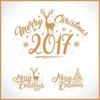 Merry Christmas Design Set vector