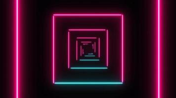 Abstract background with neon squares. video