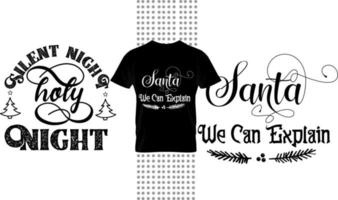 christmas design bundle. silent night holy night, dear santa we can explain round ornament collection vector