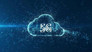 5G connectivity of digital data concept. video