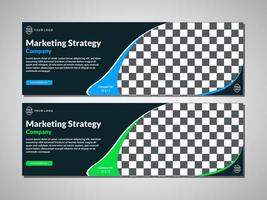 estrategia de marketing de banner vector