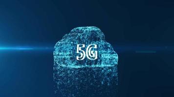 5G connectivity of digital data concept. video