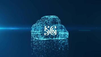 Conectividad 5g del concepto de datos digitales. video