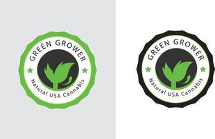 Natural organic logo design vector