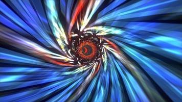 tunnel de chaîne de vortex hyperespace à lumière vacillante multicolore video