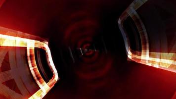 túnel de vórtice hipnótico rojo resplandor radiante abstracto