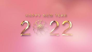 feliz ano novo 2022 texto dourado brilhante