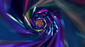 hypnotisk mörk färgglad hyperrymd vortex warp tunnel video